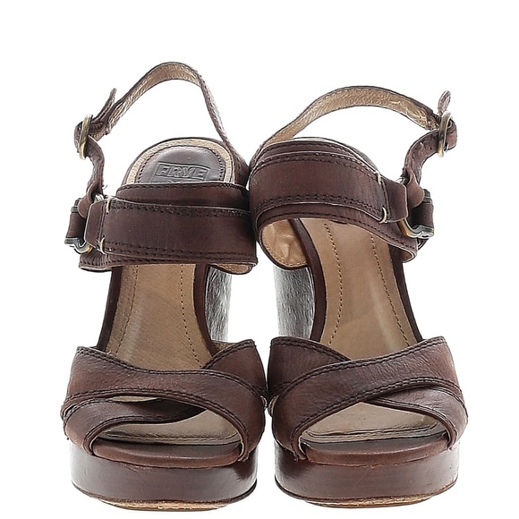 Frye wedge sandals with buckle details - Picture 2 of 2